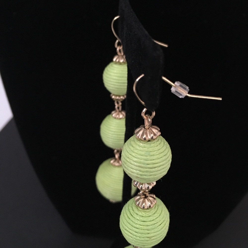 🍏 Lime Green Bauble Earrings